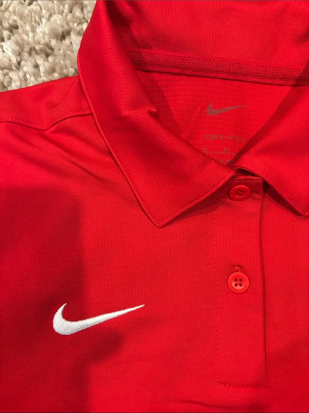 Women’s Nike Bright Red Polo with White Swoosh - MLB All star game